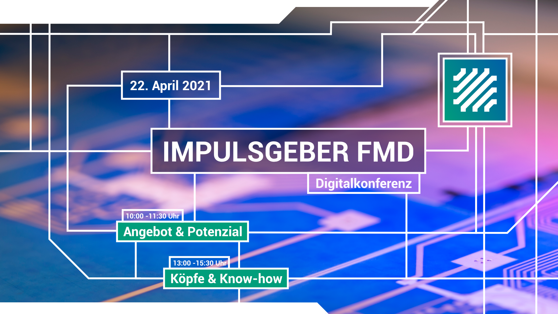 Key visual of the FMD-Continuation digital conference.